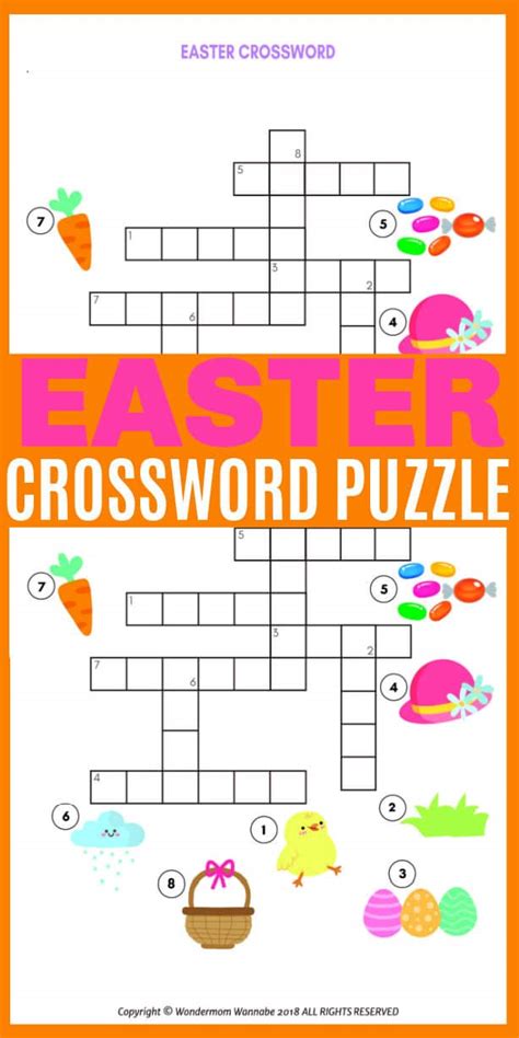 Souverän Bedeutung Vermuten Easter Crossword Puzzle Printable