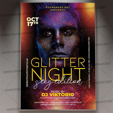 Download Glitter Night Template Flyer Psd Psdmarket