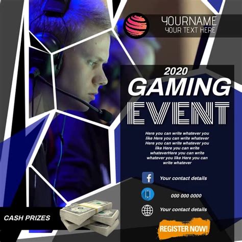 Copy Of Gaming Event Ad Social Media Digital Video Postermywall