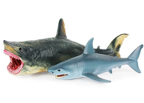 Wiben Sea Life Megalodon Model Great White Shark Simulation Animal