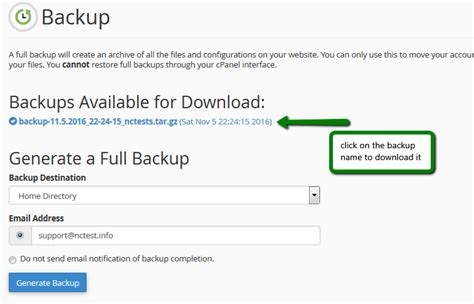 How To Create And Restore Backups In Cpanel Juju Host