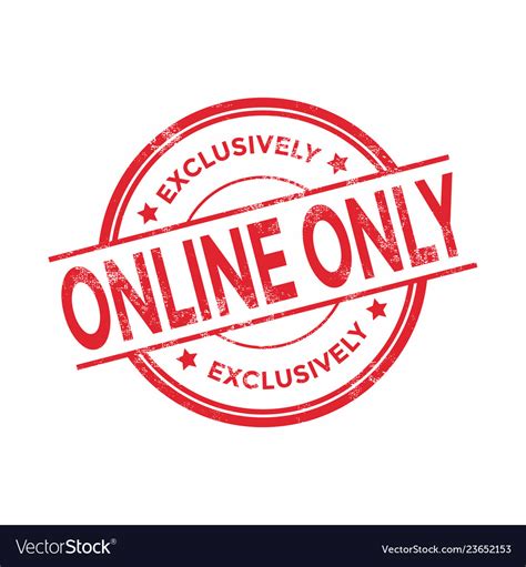online only stamp red round grunge sign isolated vector image