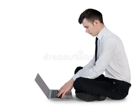 Business Man Typing Laptop Stock Image Image Of Corporate 55937695