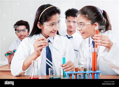 Indian School Students Doing Research Using Chemical Liquid Science