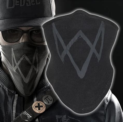 Black And Gray Watch Dogs 2 Cosplay Mask Wd2 Marcus Holloway S Party