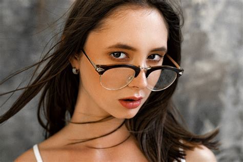 Adult Face Headshot Leisure Activity Disha Shemetova Women With Glasses Portrait Beauty