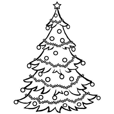 Christmas Tree Line Drawing - Cliparts.co