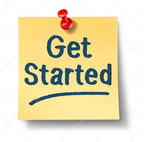 Get Started Office Note — Stock Photo © Lightsource 13093299