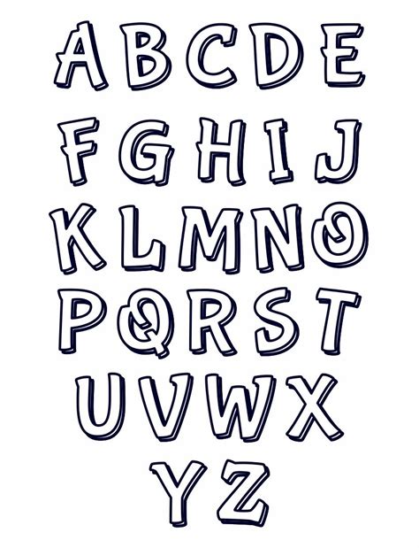 10 Best Colored Printable Bubble Letter Font Printableecom 7 Best