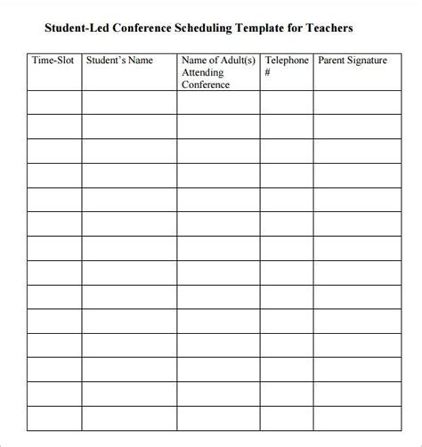 Free Student Led Conferences Templates Printable Templates