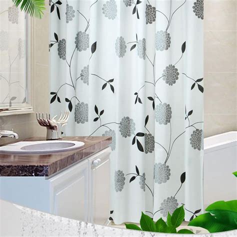 Shop for modern floral curtains online at target. Black And White Floral Elegant Shower Curtains