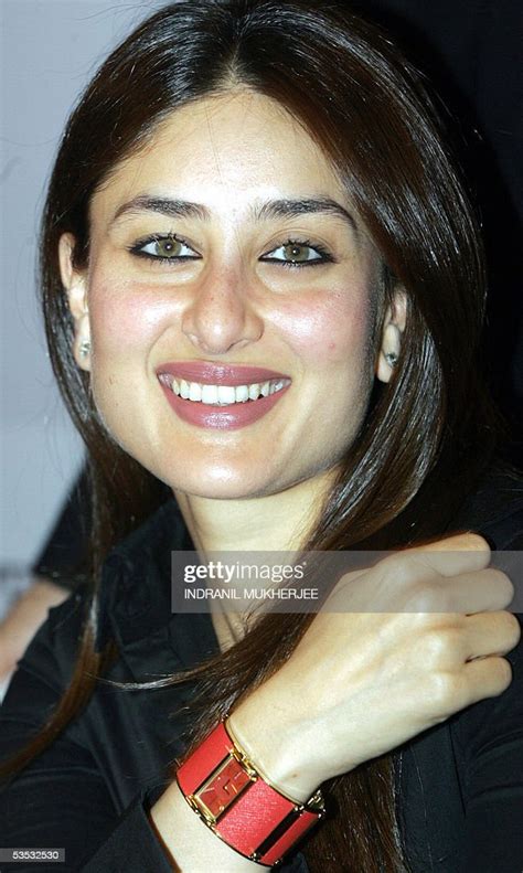 Indian Actress Kareena Kapoor Listens To A Question At The Launch Of