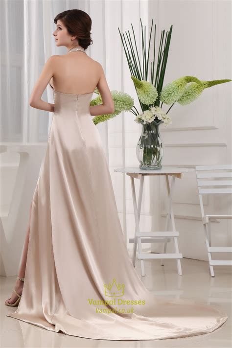 A Line Floor Length Sweetheart Empire Waistline Beadings Prom Dresses