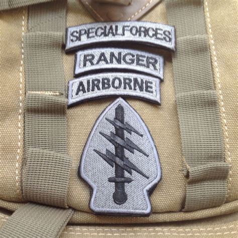 3 Sets Special Forces And Airborne And Ranger Tabs Embroidery Hook Loop