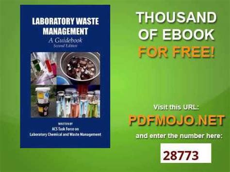 Laboratory Waste Management A Guidebook ACS Professional Reference Book