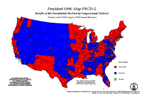 Polidata Andreg Election Maps President And Congress 1996