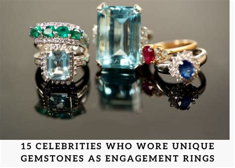 Celebrity Colored Gemstone Engagement Rings