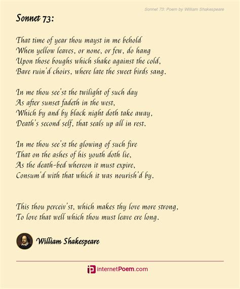 Sonnet 73 Poem By William Shakespeare