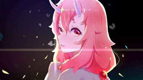 Images Of Anime Girl Pink Hair Horns