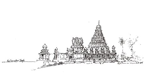 Indian Temple Drawing At Explore Collection Of