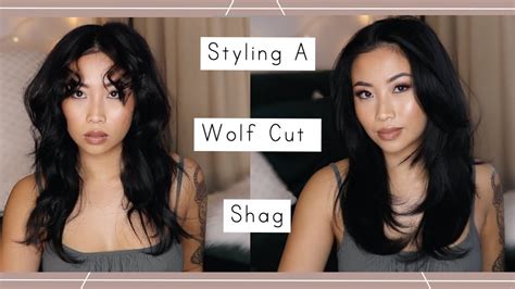 How I Style My Wolf Cut Shag Haircut Youtube