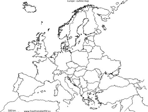 Auf dieser seite finden sie kostenlose kalender. Europe map outline vector pdf | Free Printable PDF