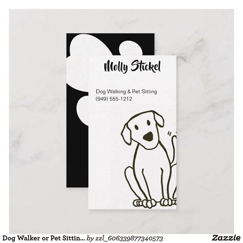 You can post flyers on bulletin boards and leave business cards in places trafficked by pet owners. Dog Walker or Pet Sitting Business Cards | Zazzle.com ...