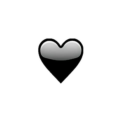 Download Black Heart Emoji Png Png And  Base