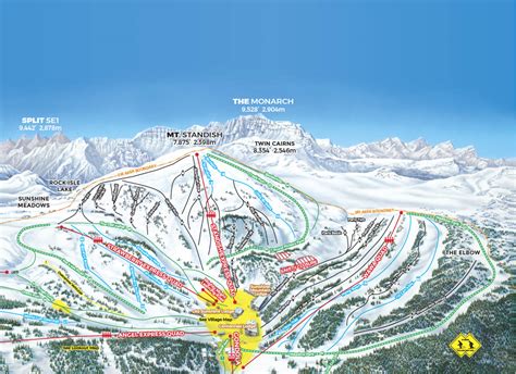 Banfflake Louise Trail Maps Ski Map