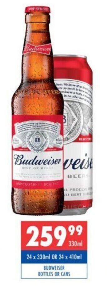 Budweiser Bottles Or Cans 330ml Offer At Ultra Liquors