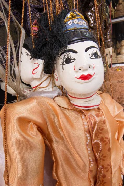 String Burmese Puppet Myanmar Tradition Dolls In Myanmar Souvenir Shop