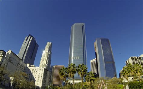 Skyscrapers In Downtown Los Angeles Free Stock Photo Public Domain
