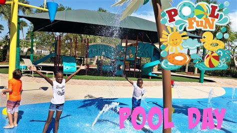 Panton Kids Take On The Water Park And Pool Fun Pool Day Youtube