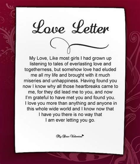 Love Letters For Him Romantic Letters Sweet Love Letters