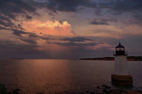Storm Passing Pickering Lighthouse Photograph By Jeff Folger Fine Art