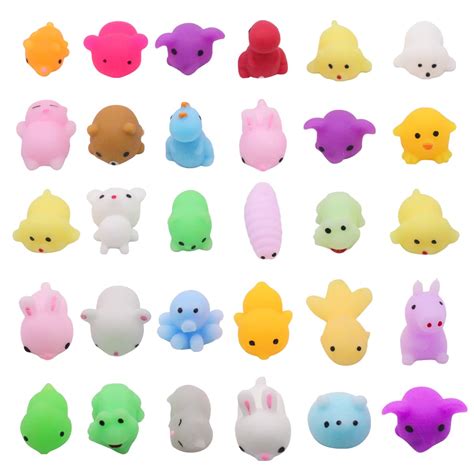 Buy Fangzhe 30 Pcs Mochi Squshies Toys Mini Animal Squishy Pack Fidget