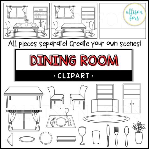 Dining Room Clip Art Etsy