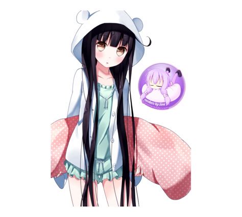 Anime Girl Kawaii Hoodie Anime Girl In Pajamas Transparent Png