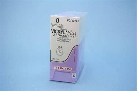 Ethicon Suture Vcp603h 0 Vicryl Plus Antibacterial Violet 27 Ur 6