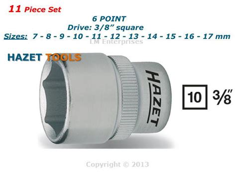Find Hazet Socket Piece Set Size To Mm Point Drive