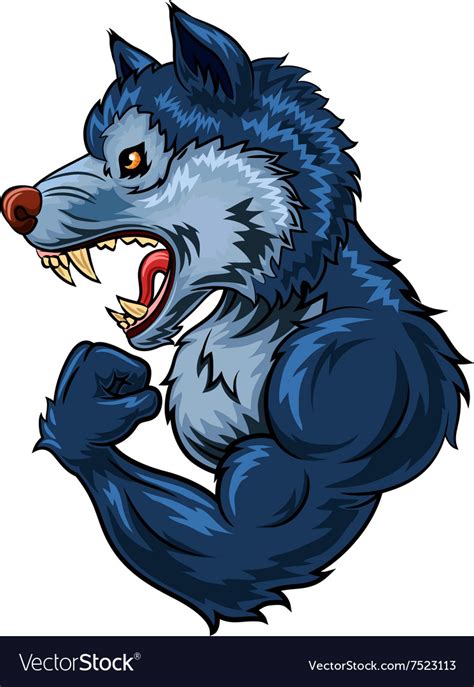 See more ideas about cartoon wolf, anime wolf, wolf art. Cartoon of strong wolf character isolated Vector Image