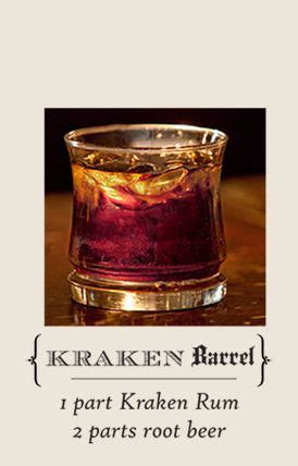 The cocktail recipe comprises of gosling's black seal dark rum and spicy ginger beer. Kraken Barrel | The Kraken™ Black Spiced Rum | Spiced rum, Kraken rum, Mixed drinks recipes