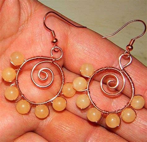How To Make Spiraled Bead And Wire Earrings · How To Make A Pair Of