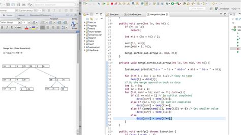 how to implement merge sort in java