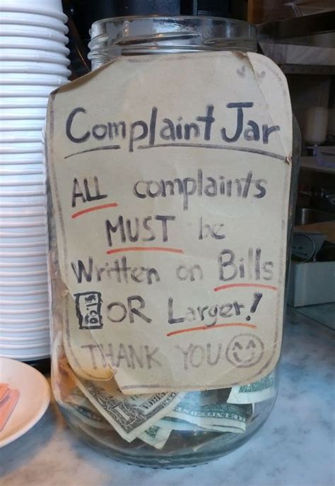 Complaint Jar 640×929 Tip Jars Jar Beer Signs