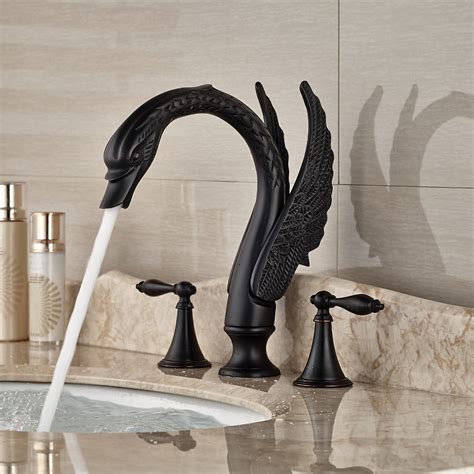 Clean oil bronze faucet with cloth to remove dirt and accumulation of light. Fontana Oil Rubbed Bronze Dual Handle Swan Faucet
