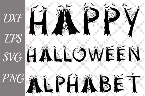 Halloween Monogram Scary Font Symbols Halloween Font Svghalloween