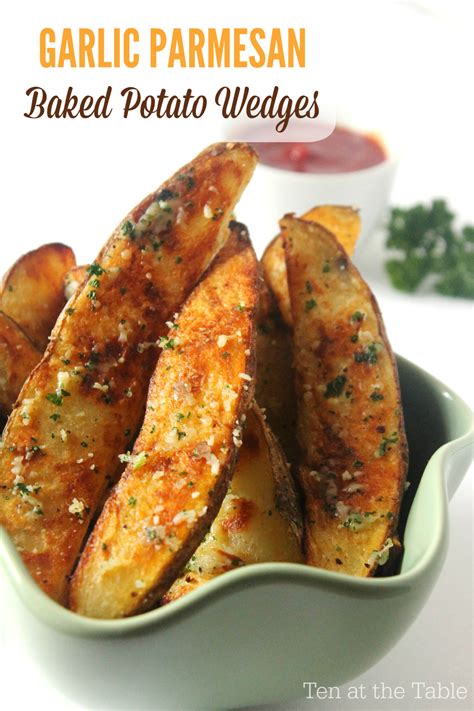 Reviewed by millions of home cooks. Garlic Parmesan Baked Potato Wedges | Ten at the Table