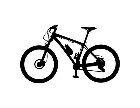 Silhouette Of Mountain Bike Vector Clipart Illustration 8321699 Vector