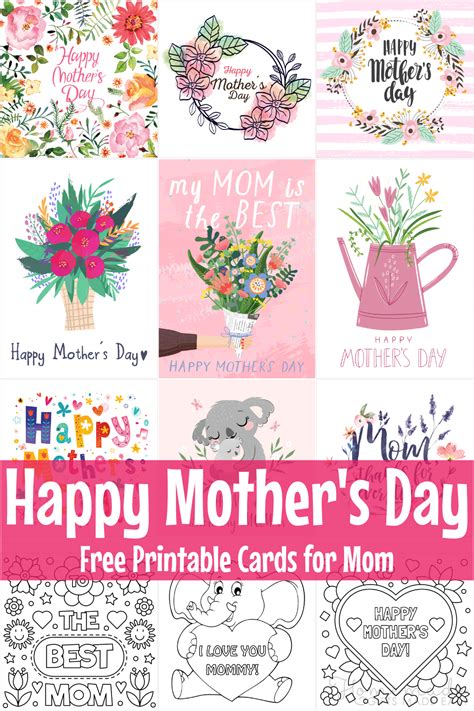 123 Free Printable Mothers Day Cards